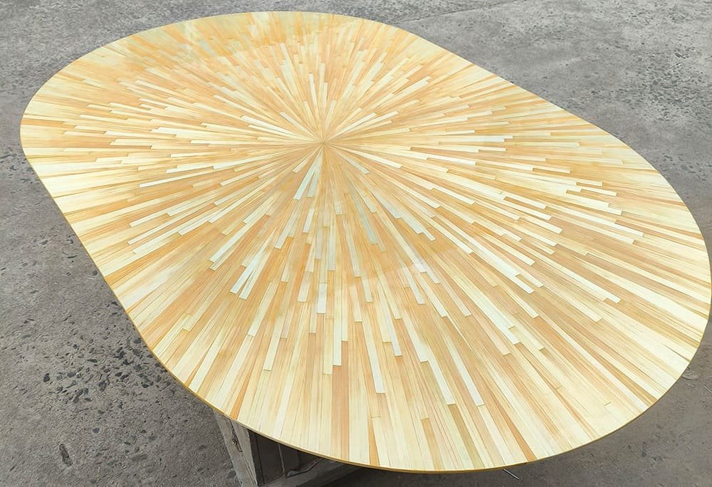 straw marquetry used in luxury furniture and interior wall panels