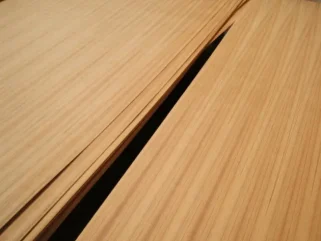 Teak Veneer Panel – Golden Brown Finish Teak veneer sheet with golden color and tight grain – ideal for marine and luxury interiors